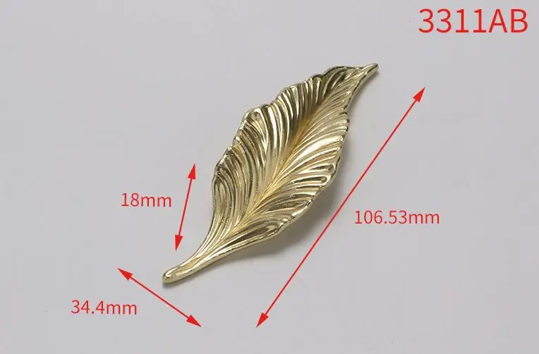 gold 32mm 1 шт. креативные ручки для мебели с листьями, аксессуары для декора, кухонный шкаф, ручки для дверцы ящика, шкаф, дверные ручки - Цвет: gold 32mm