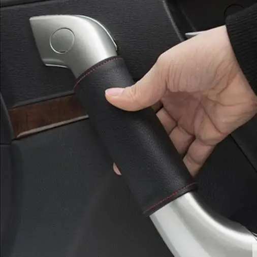Защитный кожаный чехол для внутренней ручки двери автомобиля украшения