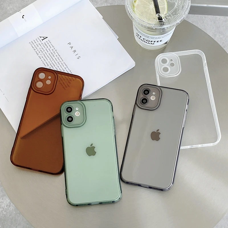 

Прозрачный силиконовый чехол для iPhone 12 Mini, 11 Pro Max, 6, 6S, 7, 8 Plus, X, XR, XS Max, SE 2020, Модный чехол с защитой камеры
