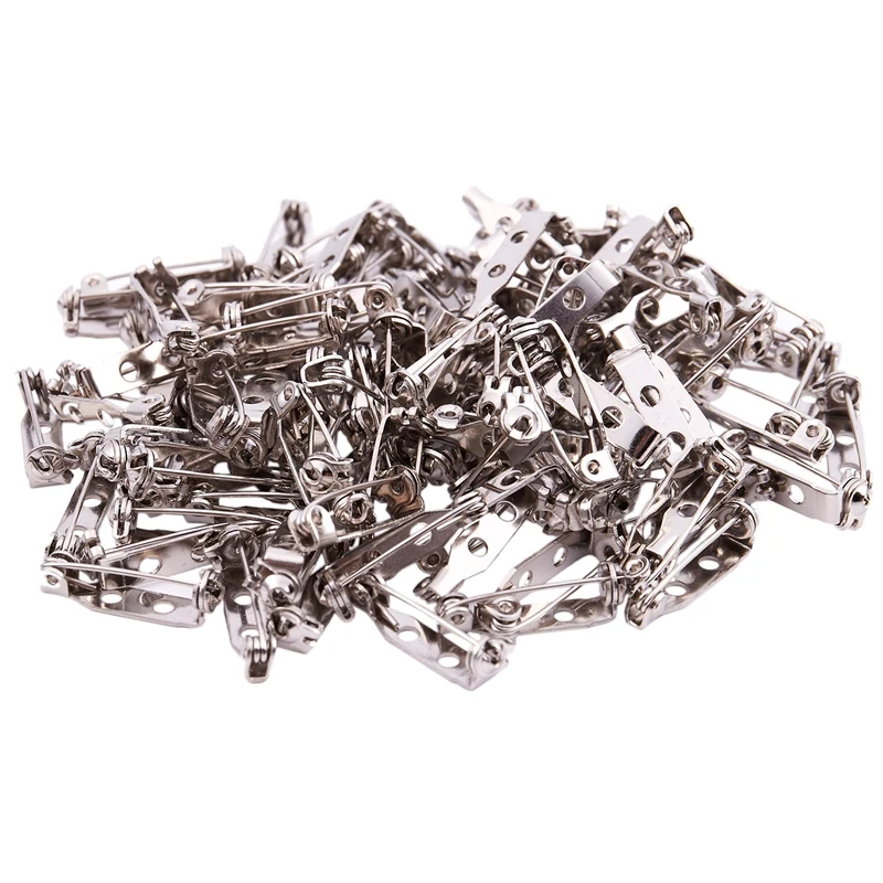 100 x брошь бар назад булавки безопасности значок крепеж для ювелирных изделий