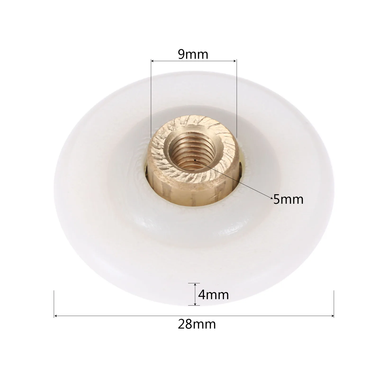 

1PC 28mm Shower Door Roller Wheel Bathroom Glass Sliding Door Bearing Pulley Runner Nylon&Brass Cabin Enclosure Sliding Rail
