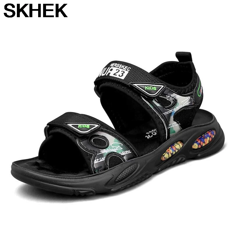 

SKHEK Sandal Footwears For Boys New Kid's Casual Fashion Sandals Summer Shoes Children Comfortable Round Toe Shoes Non-slip Flat