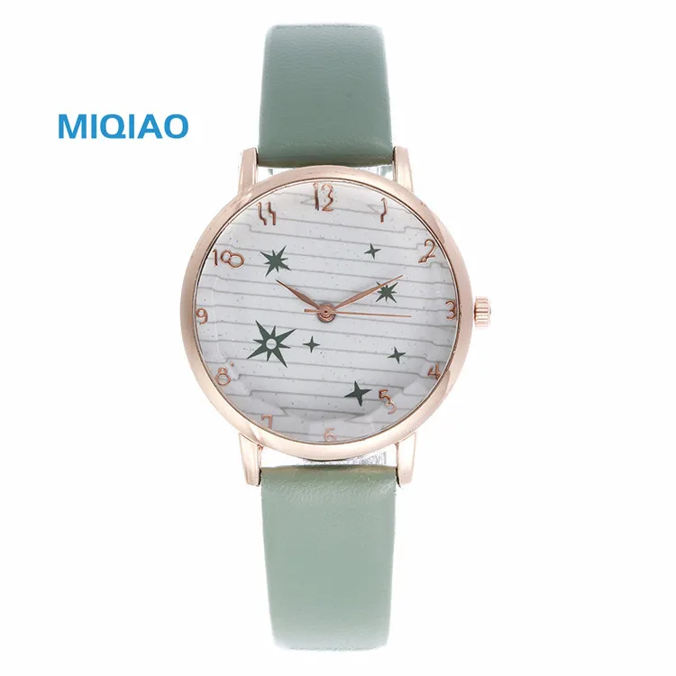 MIQIAO женские розовые часы роскошные модные высококачественные кварцевые