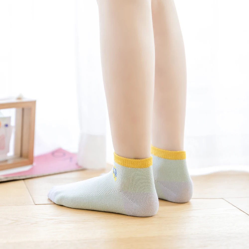 5 пары/Лот носки для малышей хлопковые детские на весну-лето милые с машинками