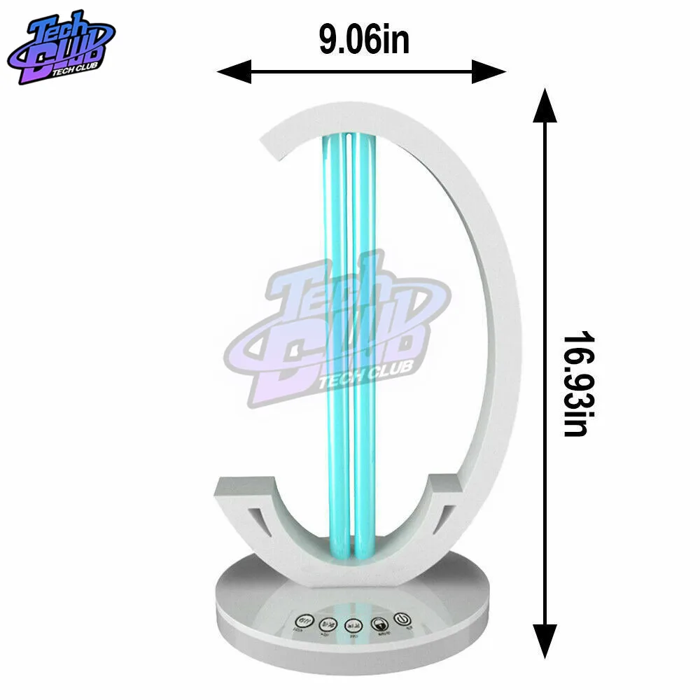 

UV 38W UVC Lamp Sterilizer Ozone Quartz UV Light 110V EU/US Plug Ultraviolet Germicidal Lamps for Home Desinfection