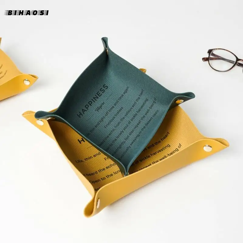 Настольный кожаный брелок для ключей декоративная тарелка дома кошелек складной