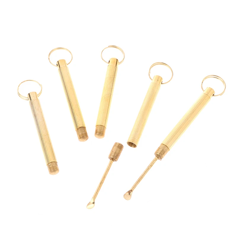 5 шт./лот золотая металлическая табачная ложка ножница порошок для храпа лопата