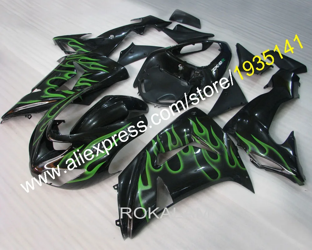 

ABS Body Parts For Kawasaki ZX10R fairings 06 07 ZX-10R 2006 2007 NINJA ZX 10R Plastic Cowling Set (Injection molding)