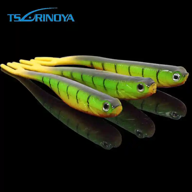 3 шт./упак. мягкая пластиковая рыболовная приманка раздельный хвост Sahd цвета