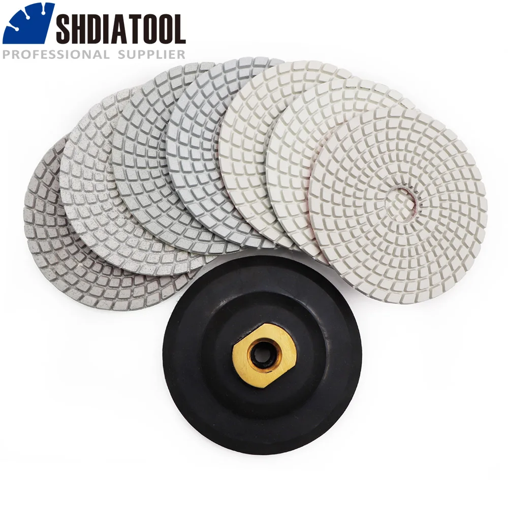 7 шт. алмазные полимерные накладки SHDIATOOL 4 дюйма/100 мм|polishing pad|resin polishing pads100mm pads |