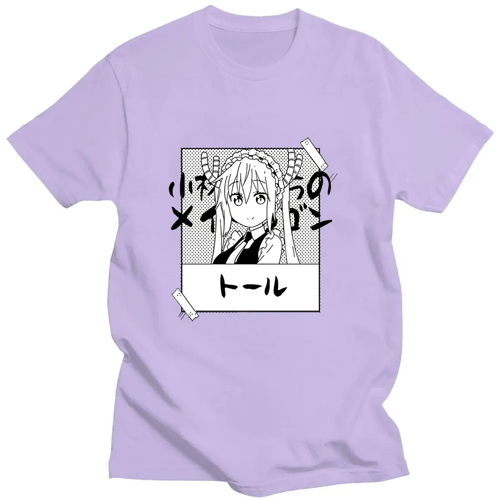 Miss Kobayashi's Dragon Maid Manga Classic Cute Cartoon Print Summer Pure Cotton Thin Loose Casual Women's T-shirt 2021 Trendy |