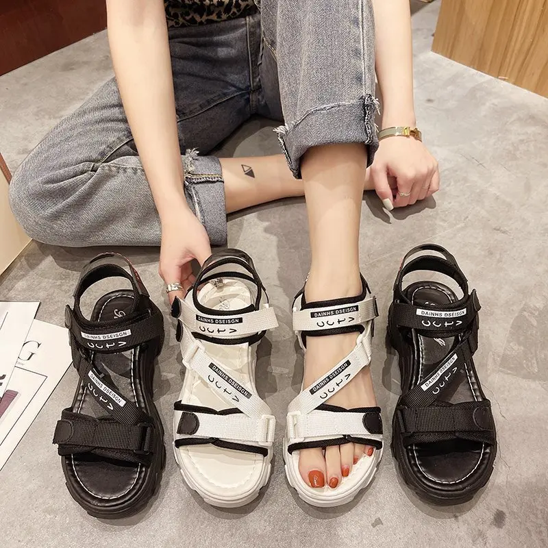 

Sandals Women Summer New Fashion Women's Sandals 2021 Platform Shoes Color Matching All-match Comfortable Open Toe Sandals
