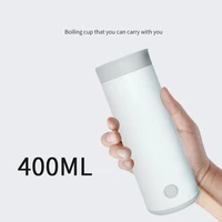 portable travel electric water kettle mini thermos smart teapot heating cup milk boiling boiler stainless steel metal bottle