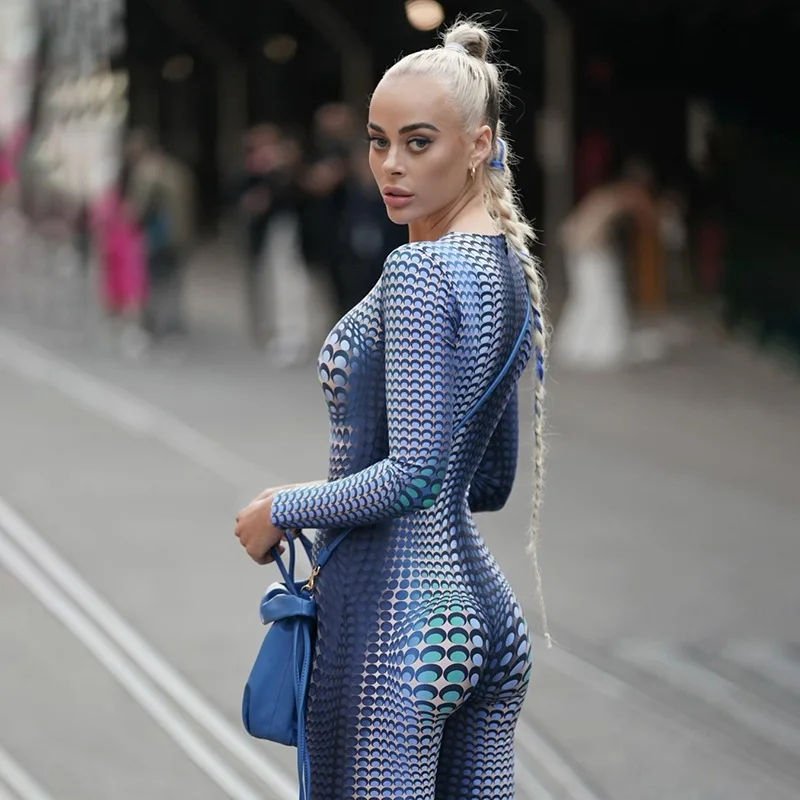

Skennyee Elegante Women Jumpsuit Workout Bodycon Sport Gym Playsuit Athleisure Elastic Feminina Slim Long Romper Summer 2021