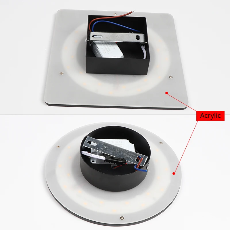 

Indoor LED Wall Lamp Living Room Decoration Wall Light Home Lighting Fixture Loft Stair Light Round/Square Aluminum