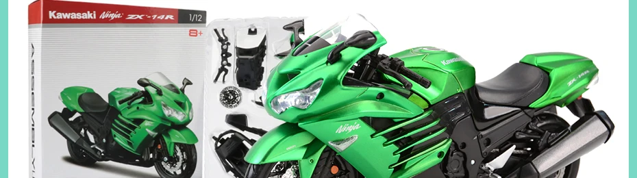 Maisto 1:12 Масштаб мотоцикл модель комплект игрушечный ниндзя ZX-14R в сборе двигатель велосипед строительные наборы Коллекция Игрушки для мальчиков