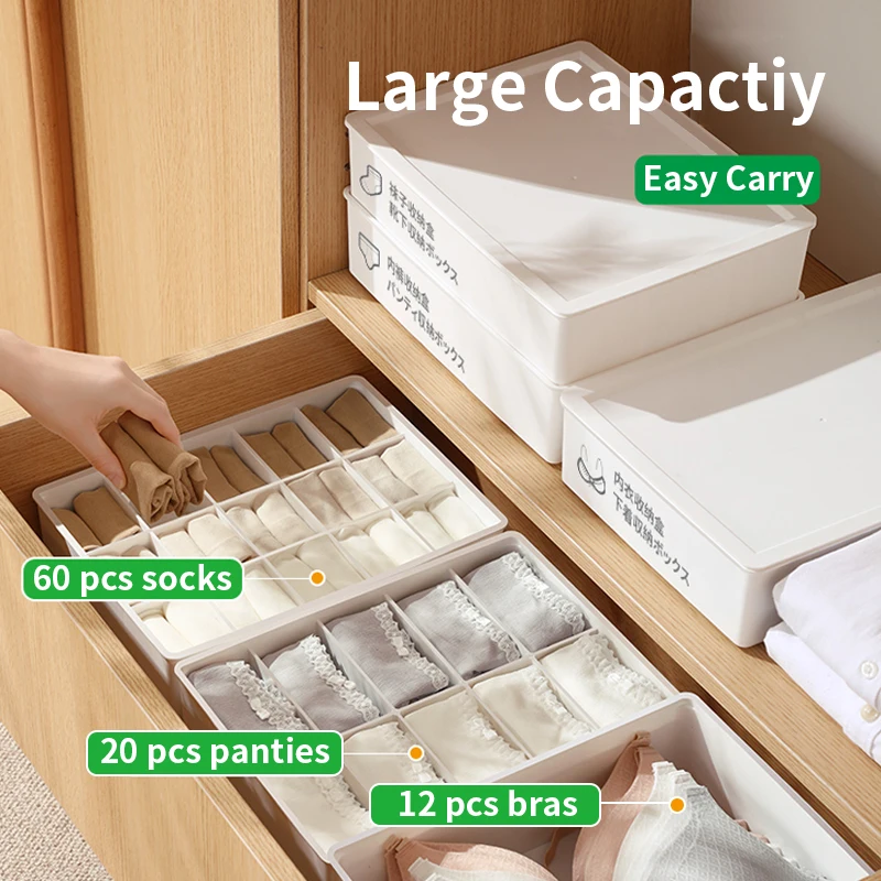 JOYBOS Storage Box Underwear Bra Socks Panty Cabinet Organizers Wardrobe Closet Home Drawer Household Compartment JBS15 | Дом и сад