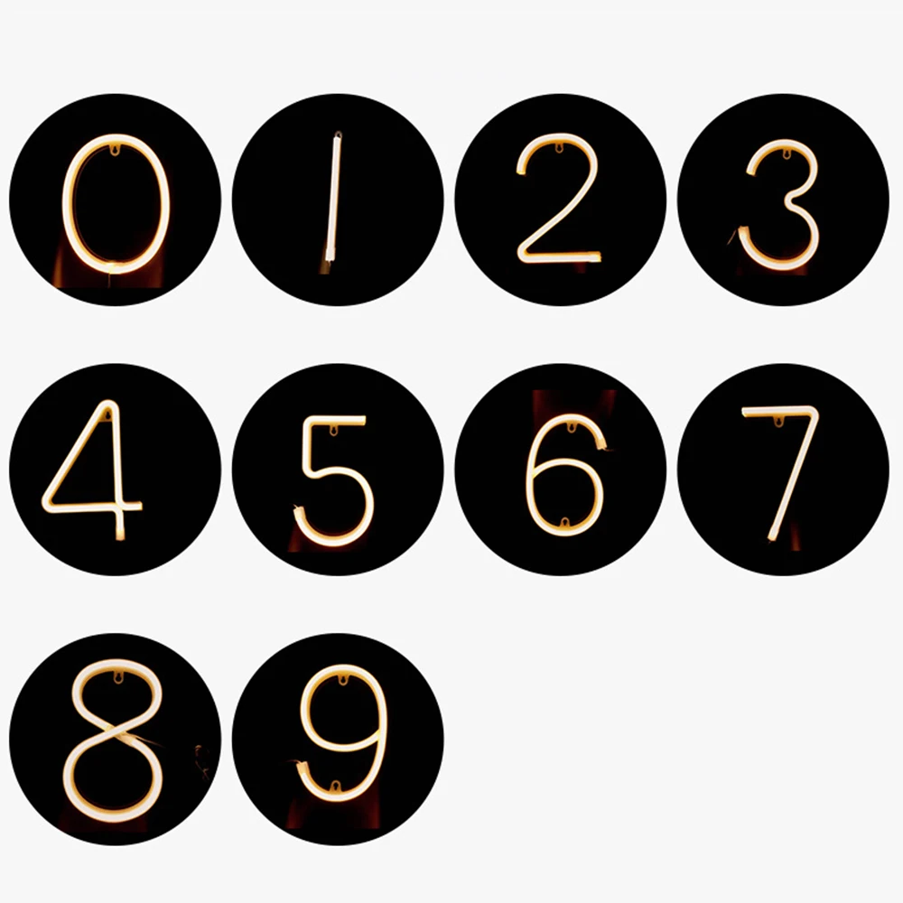 Ночник неоновый светильник с цифрами 26 букв для дня рождения свадьбы вечеринки