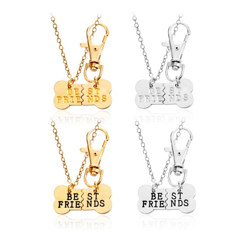 2 шт./набор домашнее животное ожерелье брелок подвеска для лучших друзей собачья