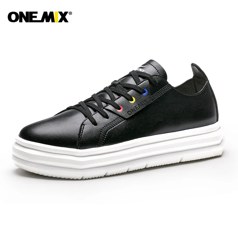  Кроссовки женские Onemix, из искусственной кожи, на толстой подошве, повседневные, спортивная обувь для ходьбы 