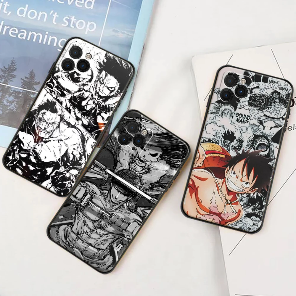 one piece phone case for iphone 11 12 13 pro max mini 6 7 8 6s plus x xr xs se 2020 5 soft funda hot anime cartoon back cover free global shipping