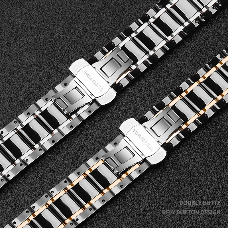 Strap Watchband Stainless Steel Series 5 4 3 2 1 Ceramic 5 4 44mm 40mmm Link Bracelet Iwatch 42mm 38mm for Apple Watch Band 22cm