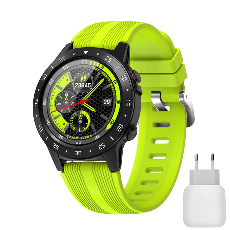 Green with charger M5 Смарт часы водонепроницаемый Поддержка Bluetooth телефонные звонки, GPS smartwatch телефон для мужчин и женщин монитор сердечного ритма часы SIM карта - Цвет: Green with charger