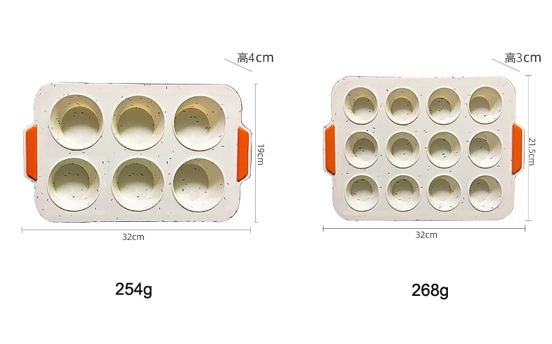 Лоток для торта с 6 отверстиями и 12 силиконовый двухцветный поднос уплотнением