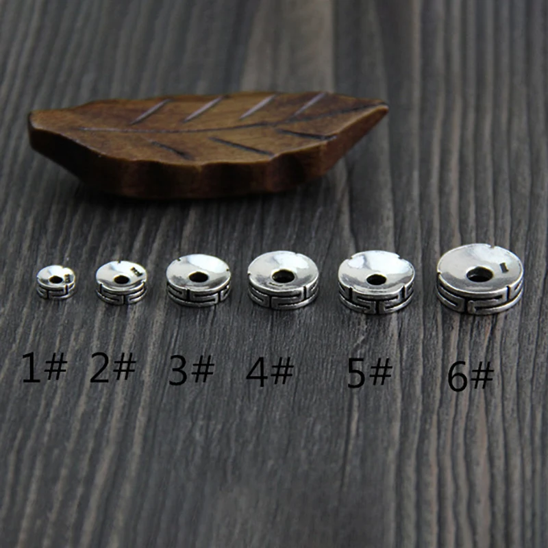 4pcs Interval Stopper Spacer Beads Charms Silver Color 925 DIY Bracelets Beads For Jewelry Making Accessories Wholesale