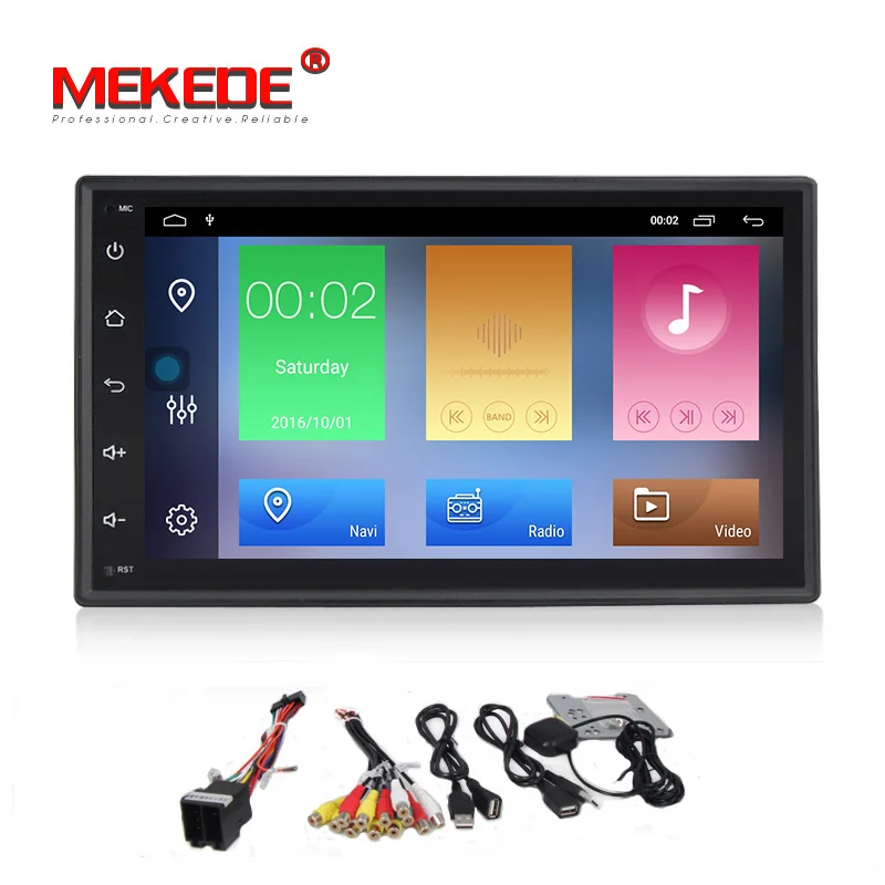 MEKEDE Android9.1 2 + 32G четырехъядерный 7 ''HD экран автомобильный dvd для 2Din