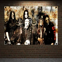 macabre art rock band heavy metal music posters retro cloth art flag banner wall hanging tapestry bedroom dormitory home decor p