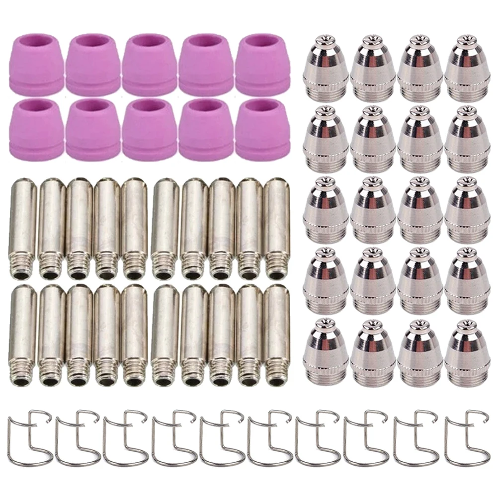 

60pcs WSD60 AG60 SG55 Plasma Cutting Consumables 60A Plasma Cutting Machine Accessories Torch Electrode Tip Nozzle Kit