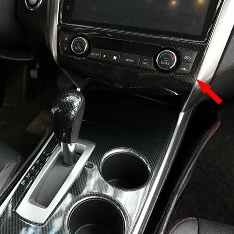 Carbon Fiber Dashboard Center Air Vent A/C Console Panel Cover Trim for Nissan Altima Teana 2013-2017 Decoration | Автомобили и