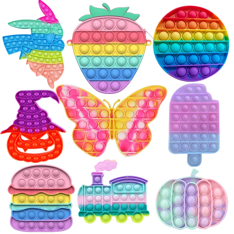 

Push Pops System Its Bubble Hot Air Balloon Car Color Fidget Toys Autism Special Needs Sensory Anti-stress Relief Toy Kids Toys