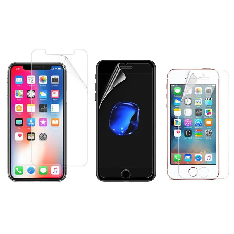 5 шт. Прозрачная мягкая глянцевая Защитная пленка для переднего экрана iphone 5C 5S SE 6