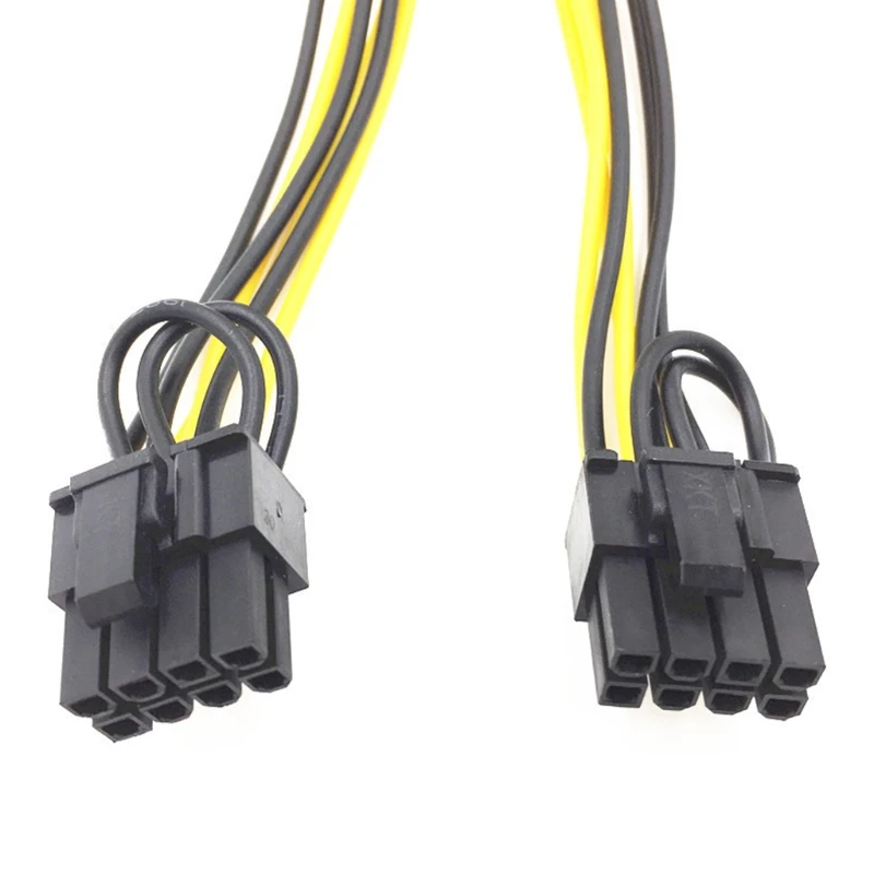 

5Pcs GPU VGA PCIe 6 Pin Female to Dual 2X 8 Pin (6+2) Male PCI Express Power Adapter Braided Y-Splitter Extension Cable