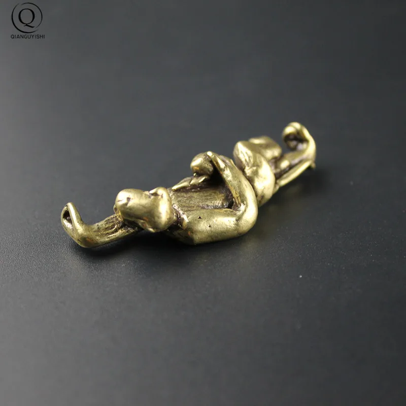 Латунь Брелок из чистой меди ручной работы подвеска автомобиля брелоки с длинной