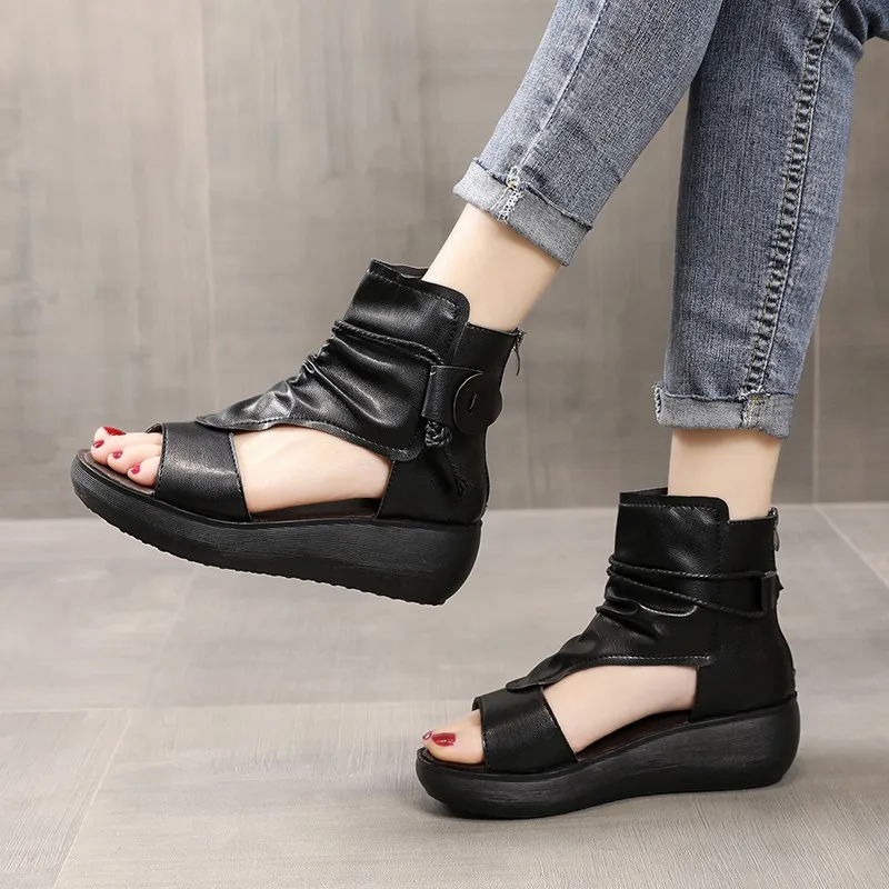 

Fashion Summer Women Sandals Wedges Peep Toe Shoes High Heels Height Increasing Platform Casual Shoes Sandalias Mujer