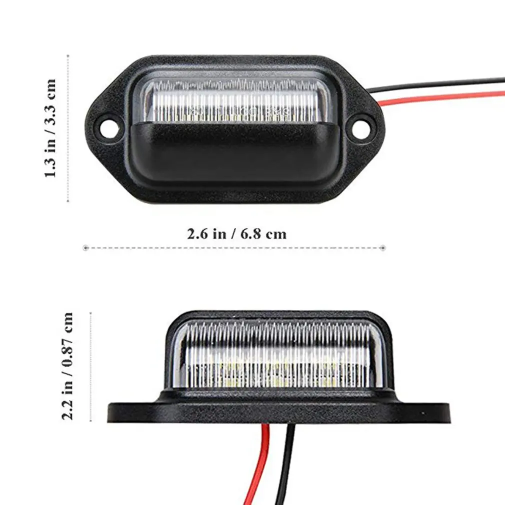 

1Pcs DC 12V Car Rear Trunk Switch Assembly License Plate Lamp Warm White Light Reverse Rear License Plate Lamp