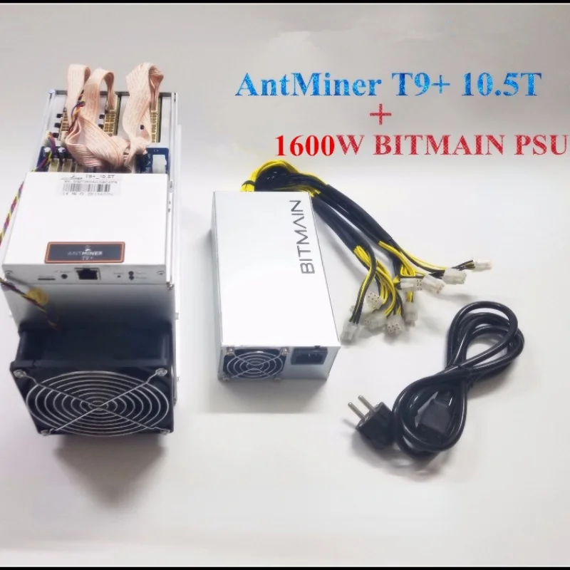 

Used AntMiner T9+ 10.5TH/S WITH 1600W PSU Bitcoin BCH BTC Miner Better Than S9 13.5T 14T S9j 14.5T S9 SE S11 S15 S17