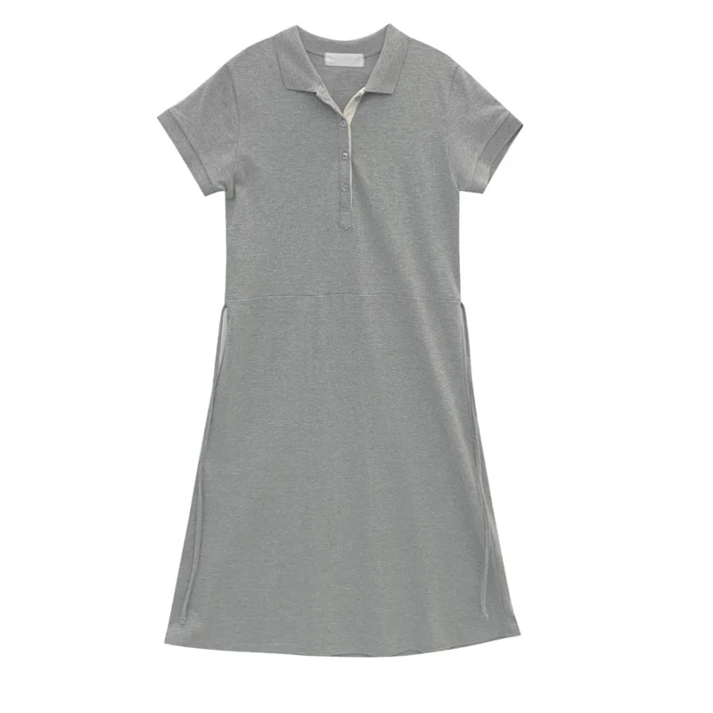 

Новинка лета, дизайнерское ретро платье-рубашка в Корейском стиле, маленькая шикарная юбка для женщин