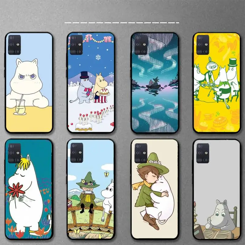 

Moomintroll Cartoon Cute moomines Phone Case For Samsung S21 S30 S10 S9 S8 S7 S6 S5 plus lite ultra edge soft Cover Fundas