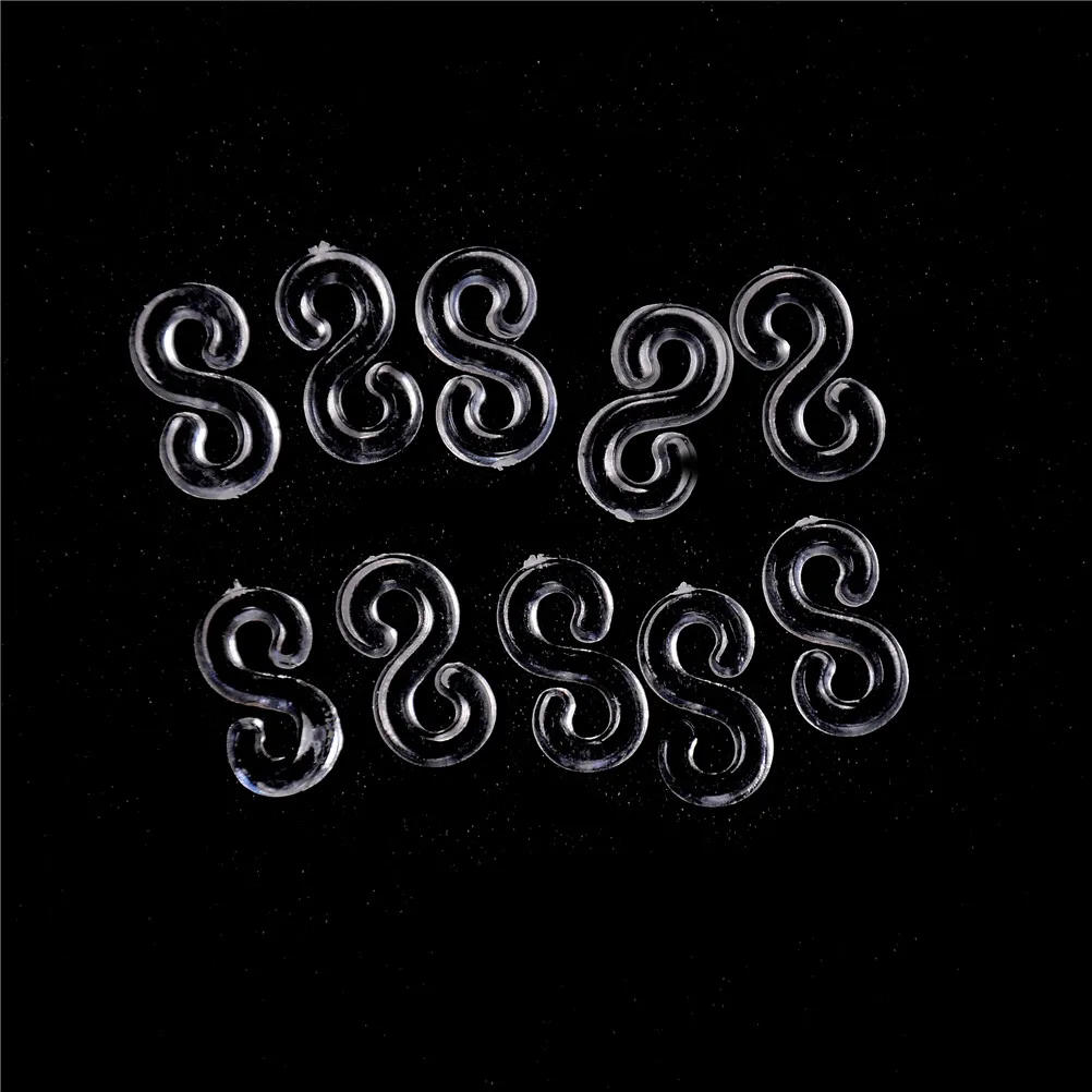 Kits de bandas de goma transparentes para telar, Clips en S para pulseras, accesorios de abalorios, 200 Uds. (10 bolsas)-5