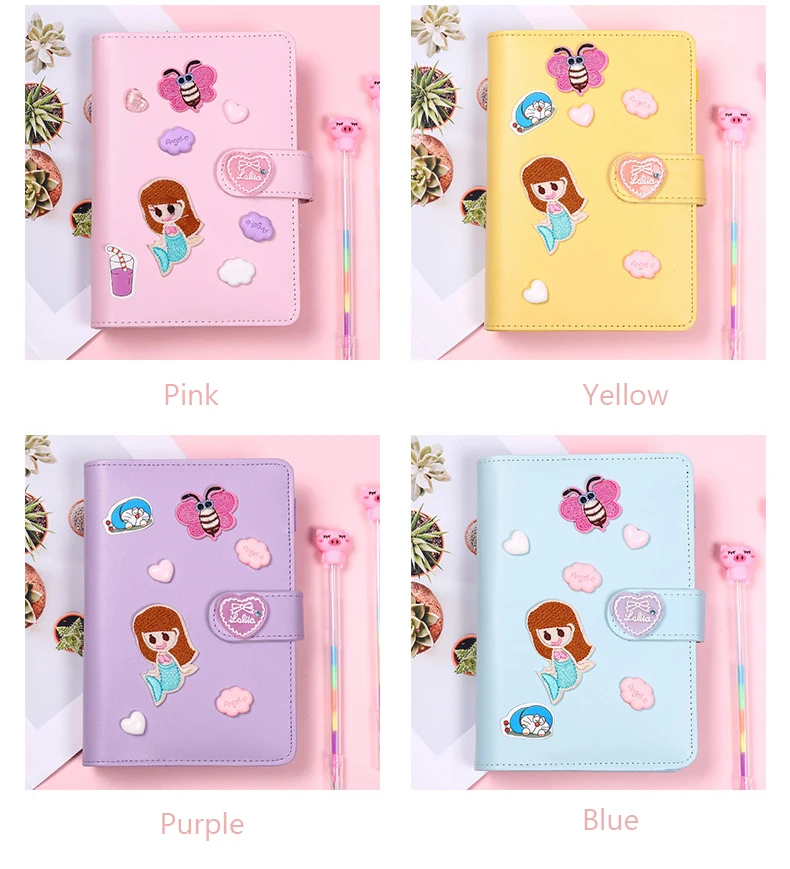 18 шт./компл. Kawaii Единорог ежедневнике Розовый ПВХ прозрачный Тетрадь Kawaii Наклейки на ручку Подарочная коробка для девочек дневник