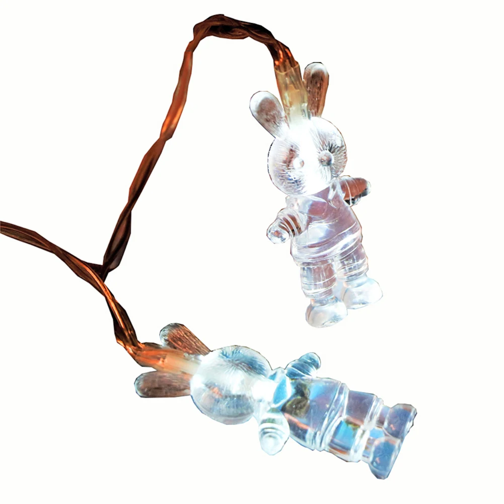 

Christmas Decorative Rabbit String Lights 10 LED Easter Hanging Lamp Colorful Curtain Lamp Gifts with Battery Box