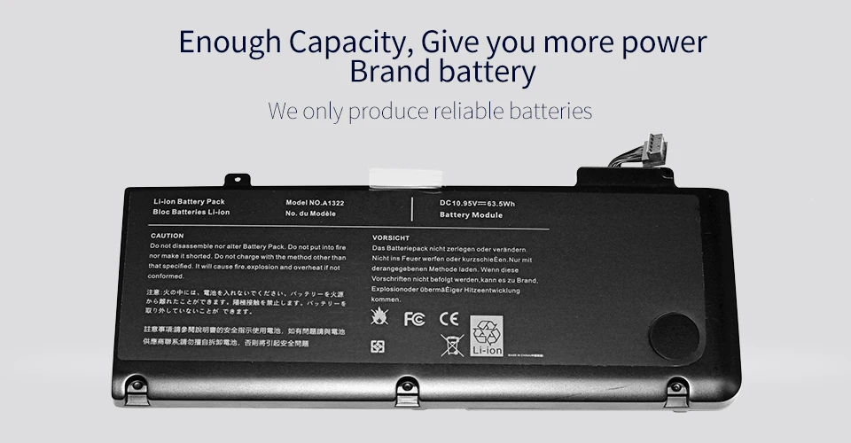 63.5WH ApexWay Аккумулятор для ноутбука APPLE MACBOOK PRO 1" A1278(версия 2009) MB990*/A MB990J/A A1322