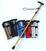 walking stick hiking trekking poles ultralight 4 section adjustable canes aluminum alloy folding cane walking sticks crutch