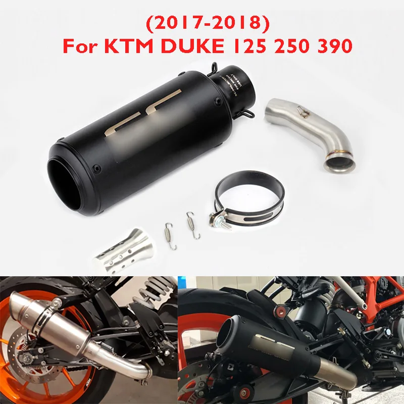Слипоны Duke 125 250 390 RC390 мотоцикл выхлопной глушитель Mid подключения трубы ссылку для KTM Duke 125 250 390 RC390