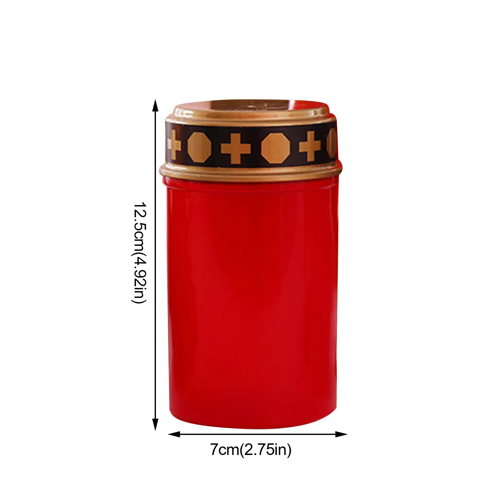 

2pcs Cemetery Led Light Home Decoration Furnishings Ground Lamp Pvc Hand Made Geometry Grave Candle Light Without Battery Red