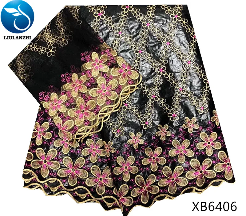 LIULANZHI красные африканские кружевные ткани модная вышивка Базен riche getzner с бисером